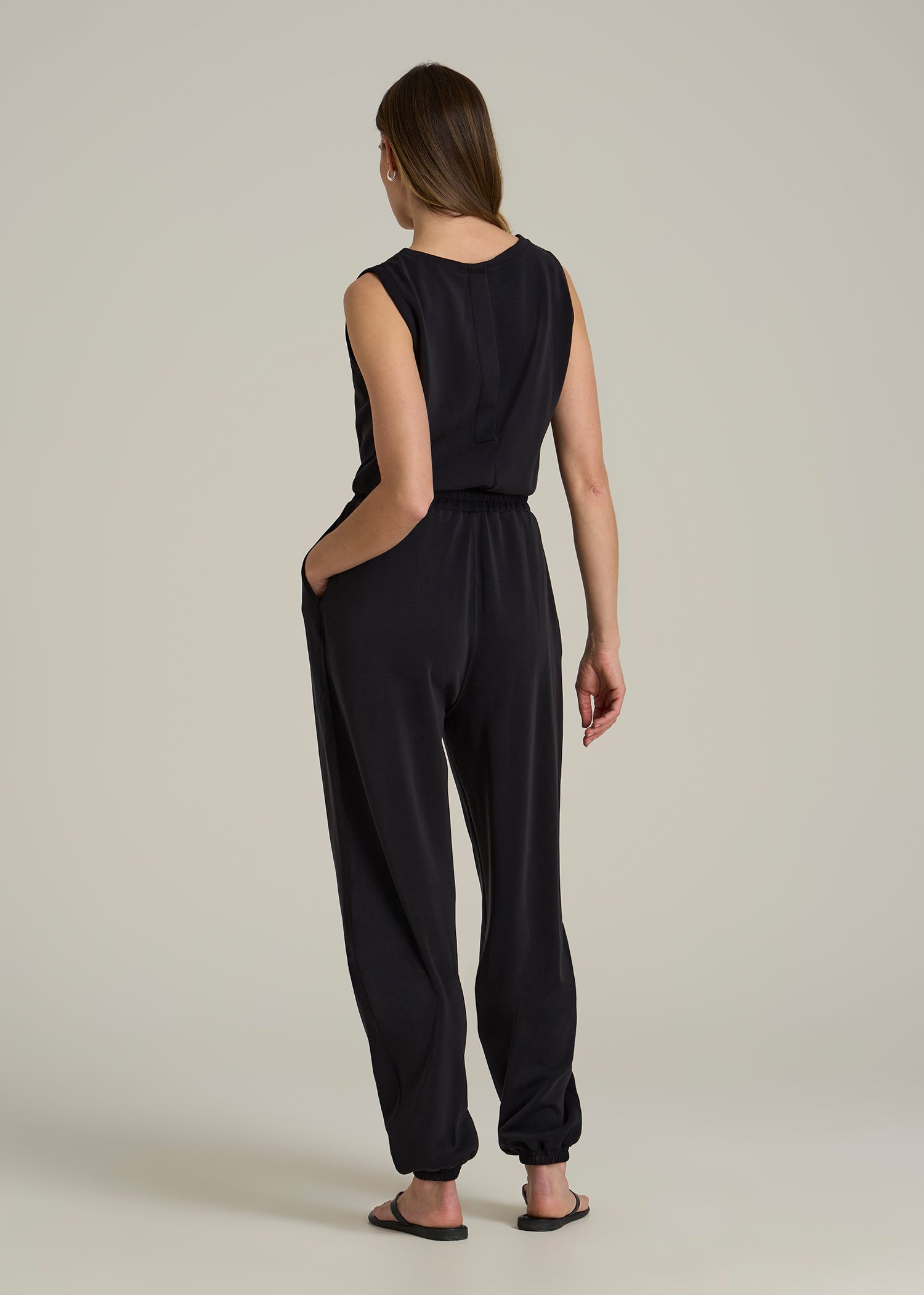 Soft Motion Sleeveless Sweatpant Jumpsuit for Tall Women - Image 2