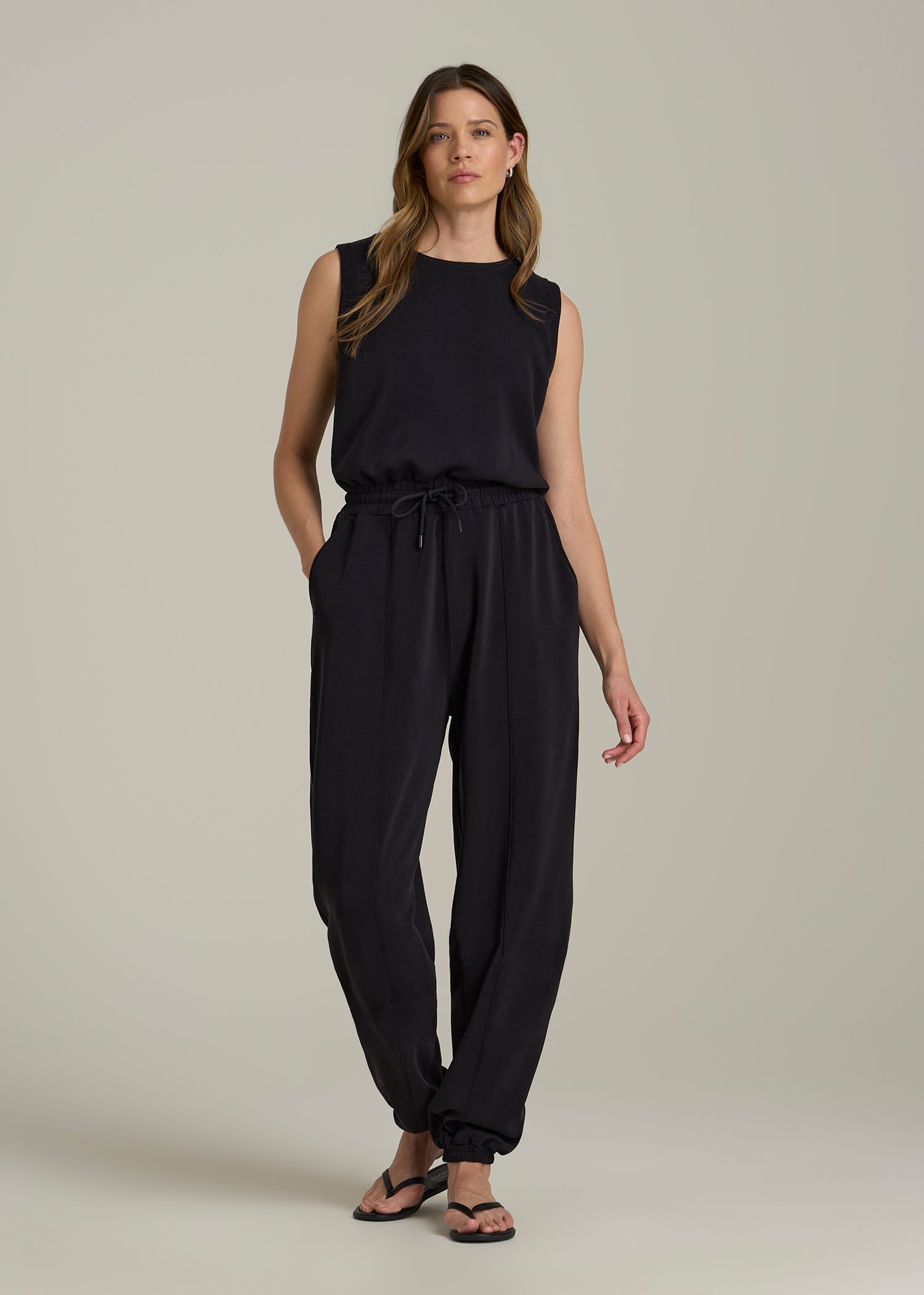 Soft Motion Sleeveless Sweatpant Jumpsuit for Tall Women - Image 6