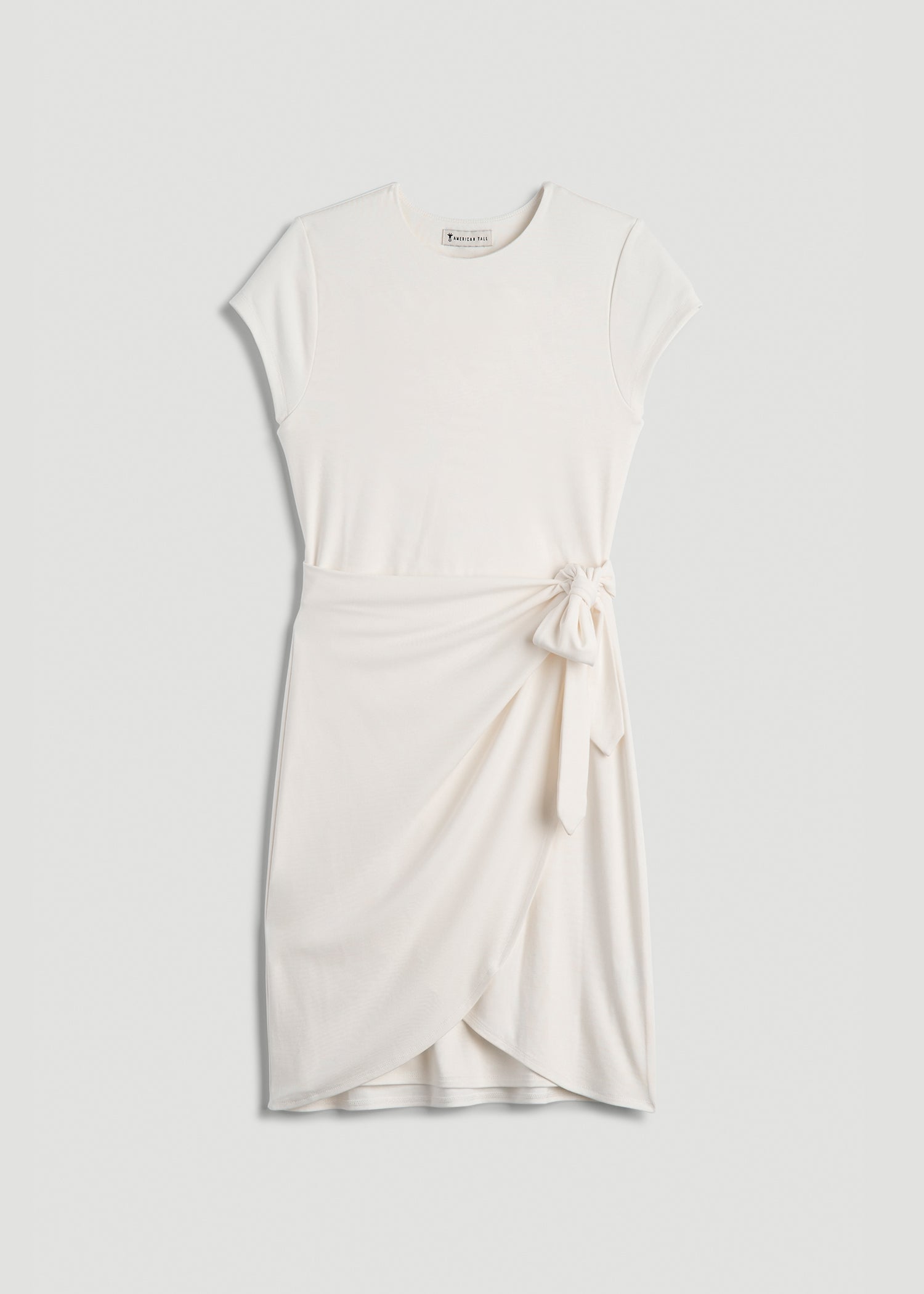 Cap Sleeve Wrap Mini Dress for Tall Women - Image 6