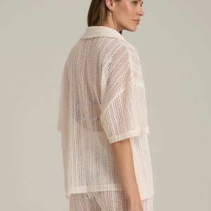 Openwork Loose Knit Top for Tall Women