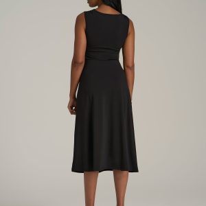 Sleeveless Knot Front Dress for Tall Women