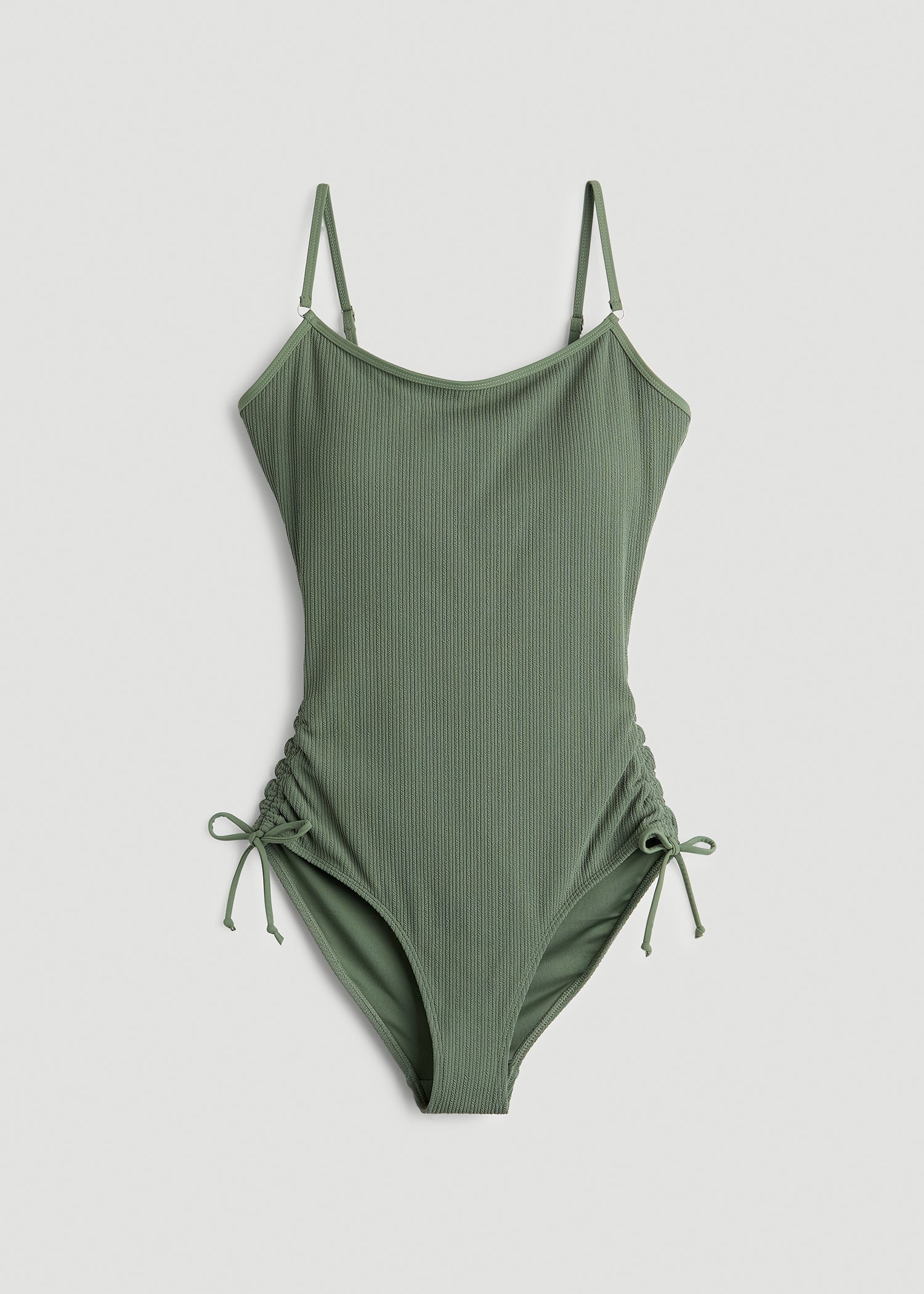 Waffled Ruched One-Piece Swimsuit for Tall Women - Image 4
